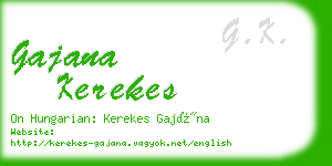 gajana kerekes business card